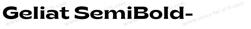 Geliat SemiBold字体转换